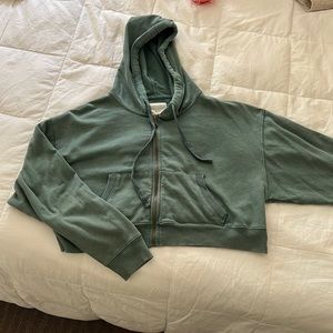 Comfy flowy zip up hoodie